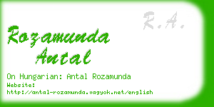 rozamunda antal business card